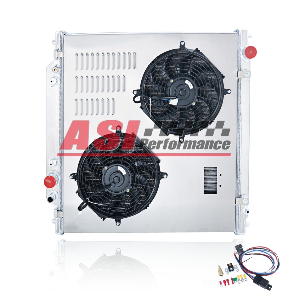 ASI Performance 4 Rows Aluminum Radiator+Shroud Fan For 1999-2005 Ford F250 F350 F450 6.8L/7.3L