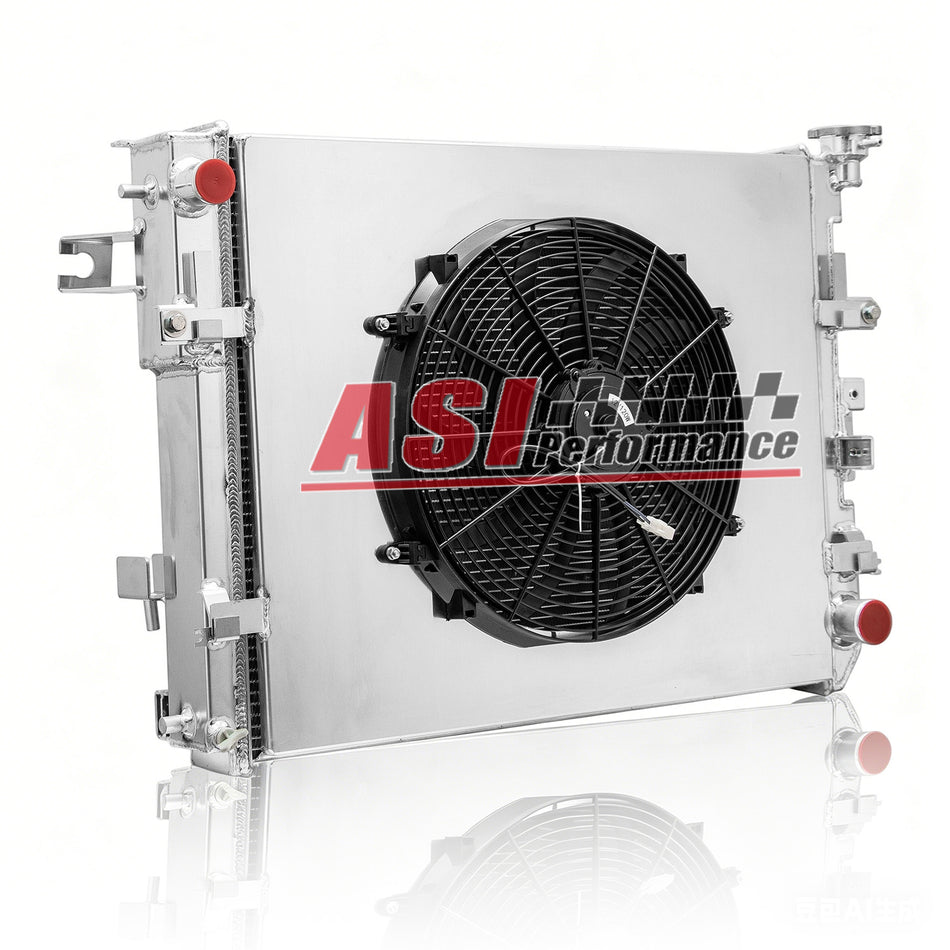 ASI Performance 4 Rows Radiator Shroud Fan For 2009-2018 15 Dodge Ram 1500 2500 3.7L 4.7L 5.7L