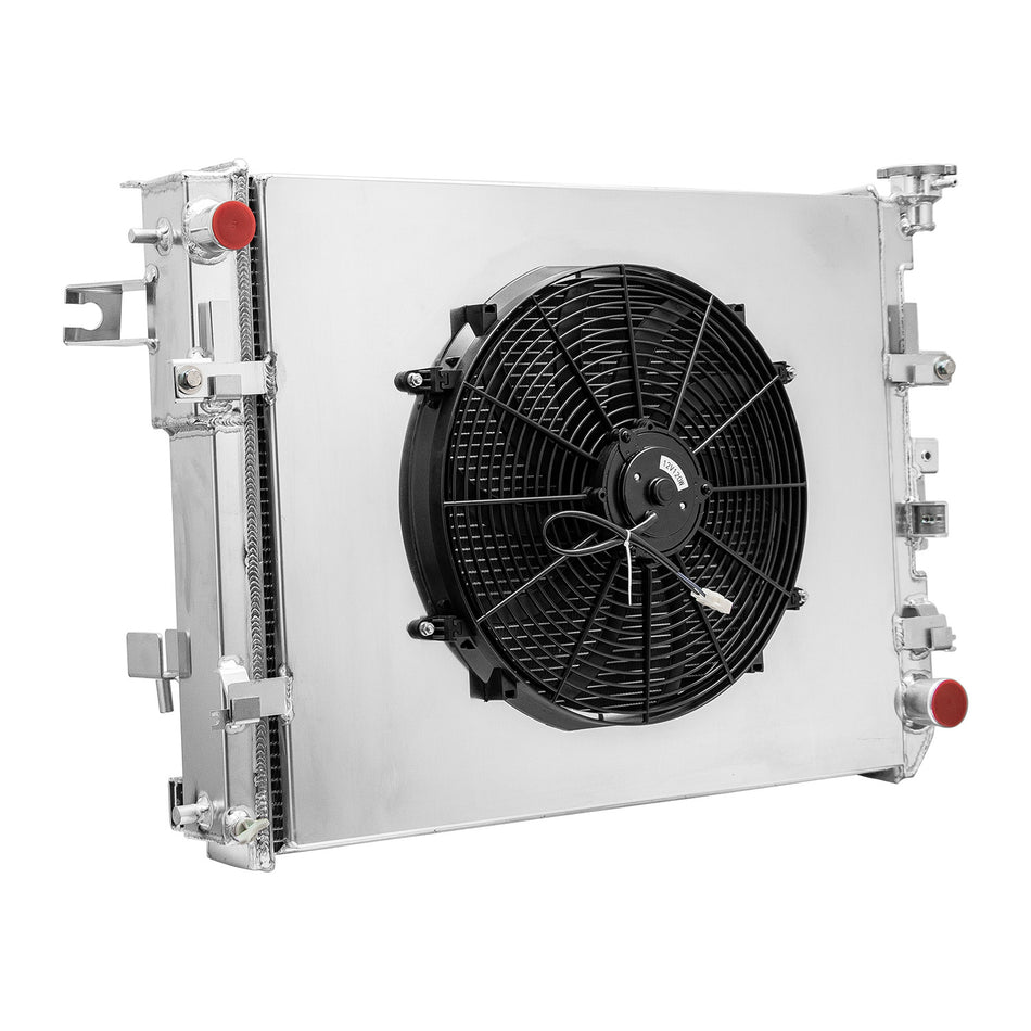 ASI Performance 4 Rows Radiator Shroud Fan For 2009-2018 15 Dodge Ram 1500 2500 3.7L 4.7L 5.7L