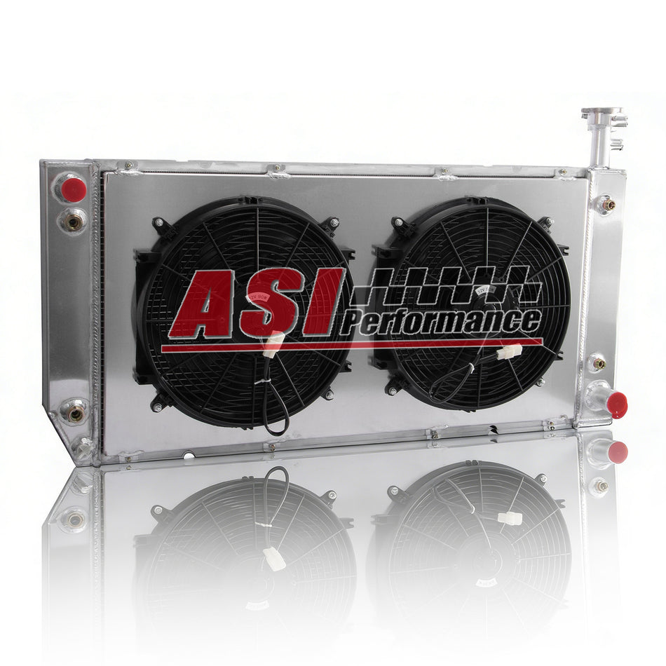 ASI Performance 4 Row Radiato+Shroud Fan For 2004-16 Chevrolet Express GMC Savana 2500 3500