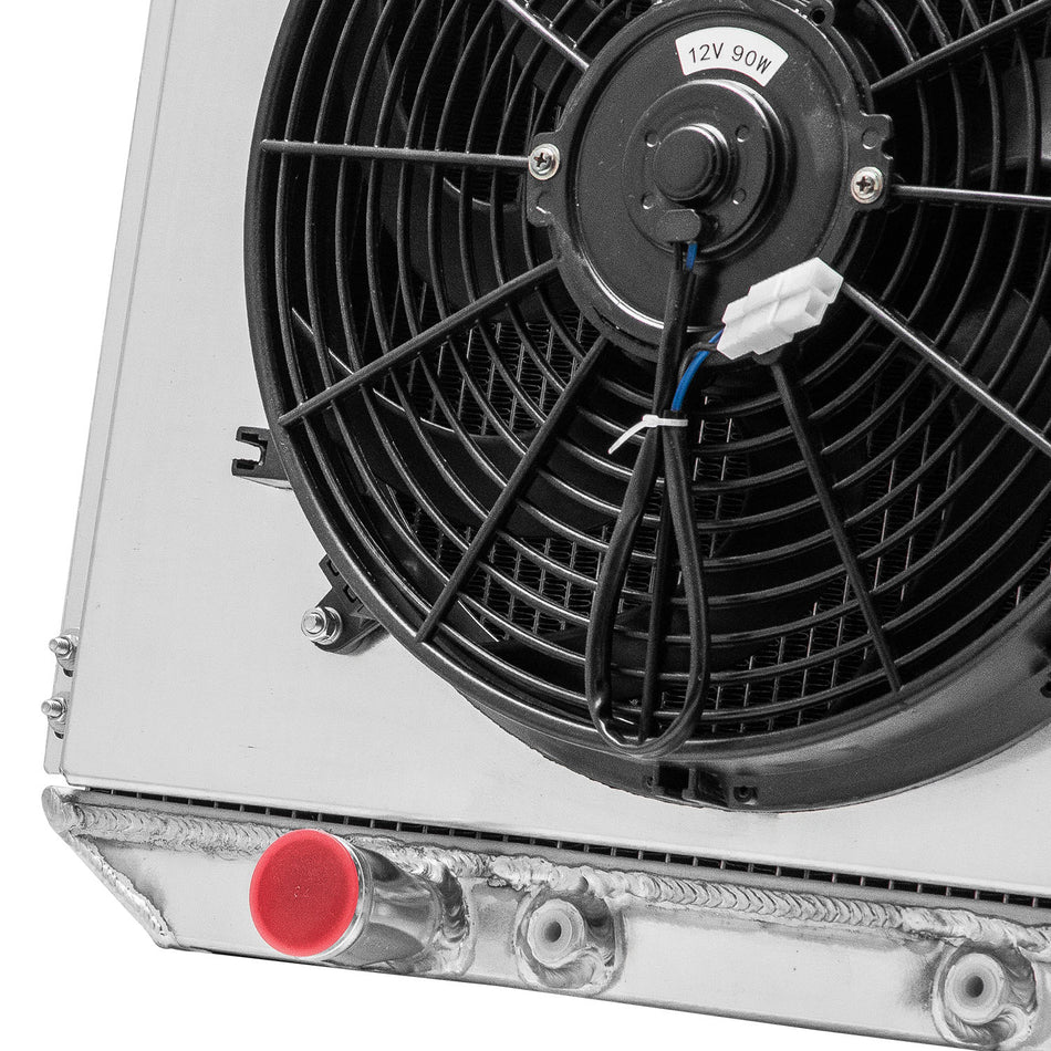 ASI Performance 4-Row Aluminum Radiator Shroud Fan For 67-1970 Ford Mustang 70-73 Ford Maverick