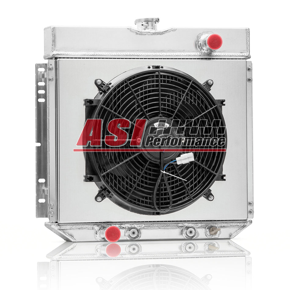 ASI Performance 4-Row Aluminum Radiator Shroud Fan For 67-1970 Ford Mustang 70-73 Ford Maverick