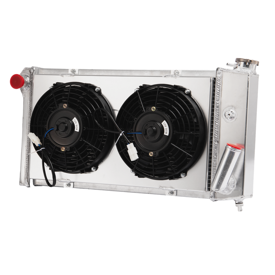 ASI Performance Aluminum 4 Row Radiator Shroud Fan For 1971-1977 Chevy Vega / Pontiac Astre 2.3L
