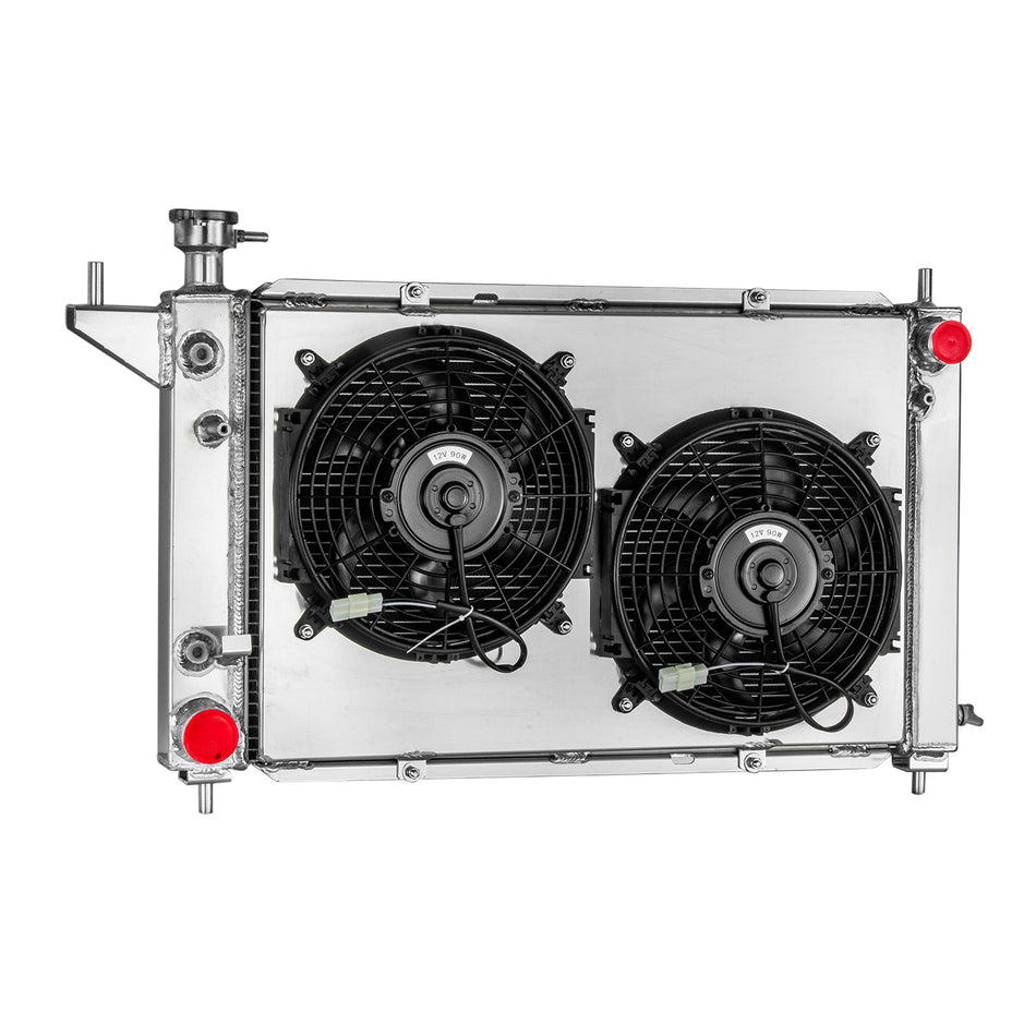 ASI Performance 3 Row Radiator+Shroud Fan For 1994 1995-1996 Ford Mustang V6 V8 3.8 5.0L AT MT