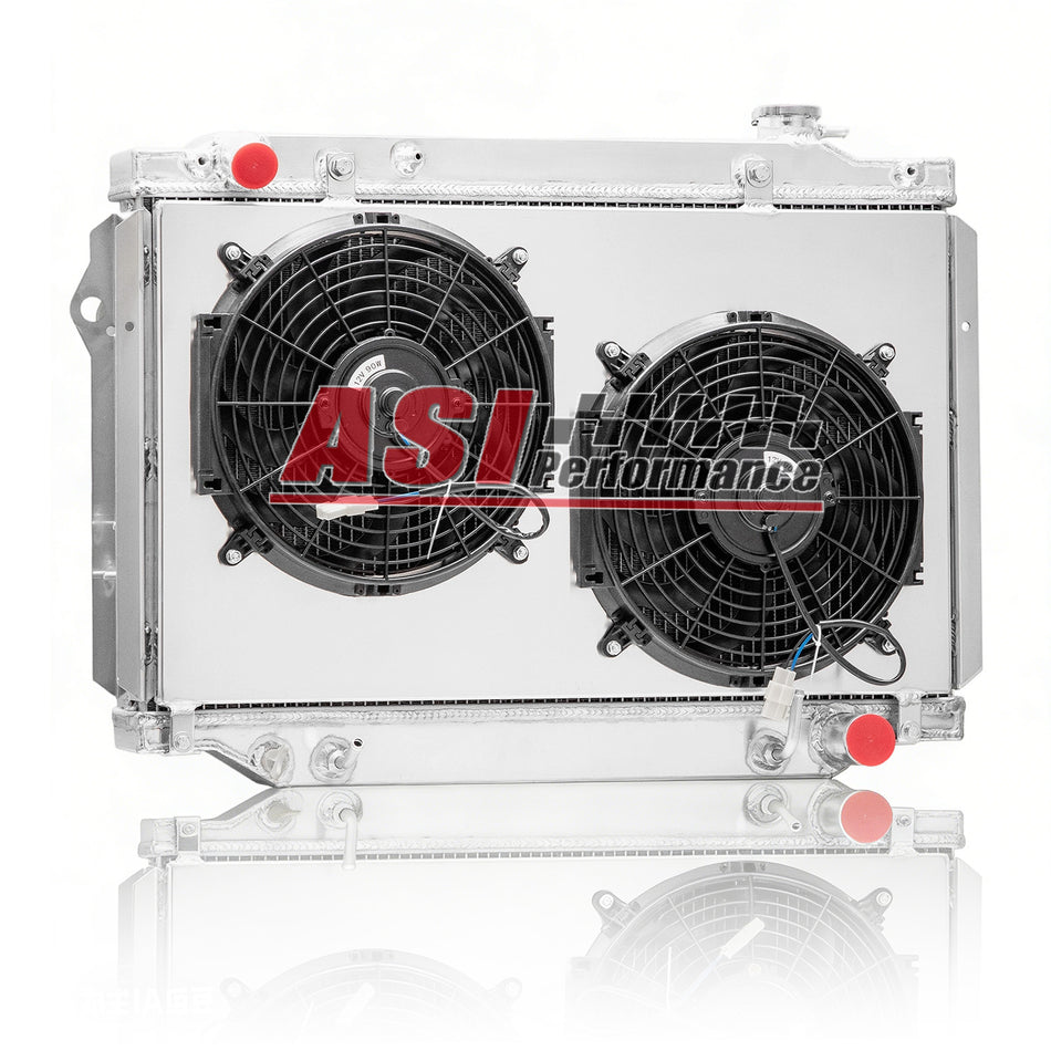 ASI Performance 4 Row Radiator with Shroud Fan for 1993-97 Toyota Landcruiser FJ80R FZJ80R 4.5L
