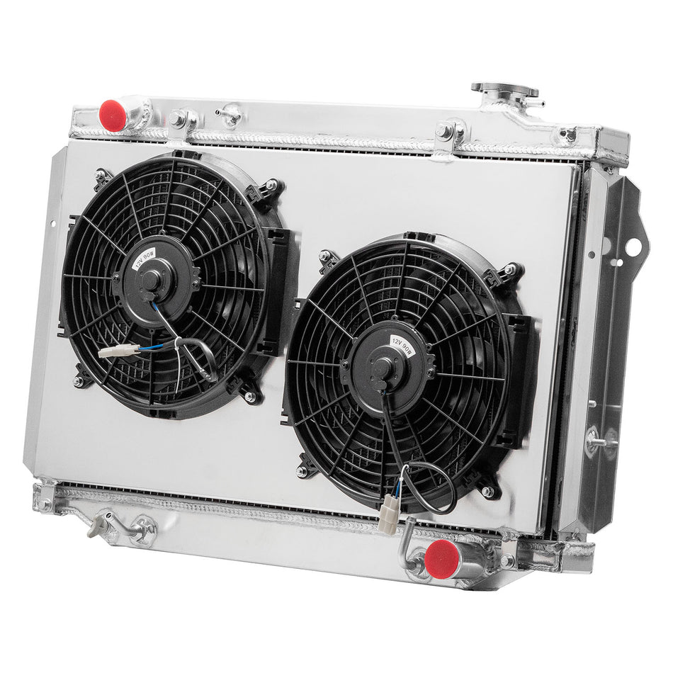 ASI Performance 4 Row Radiator with Shroud Fan for 1993-97 Toyota Landcruiser FJ80R FZJ80R 4.5L