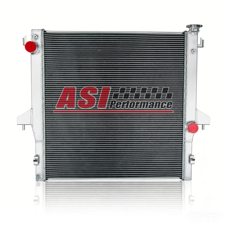 ASI Performance 2 Row Aluminum Radiator For 2003-2009 2008 Dodge Ram 2500 3500 Cummins 5.9L 6.7L