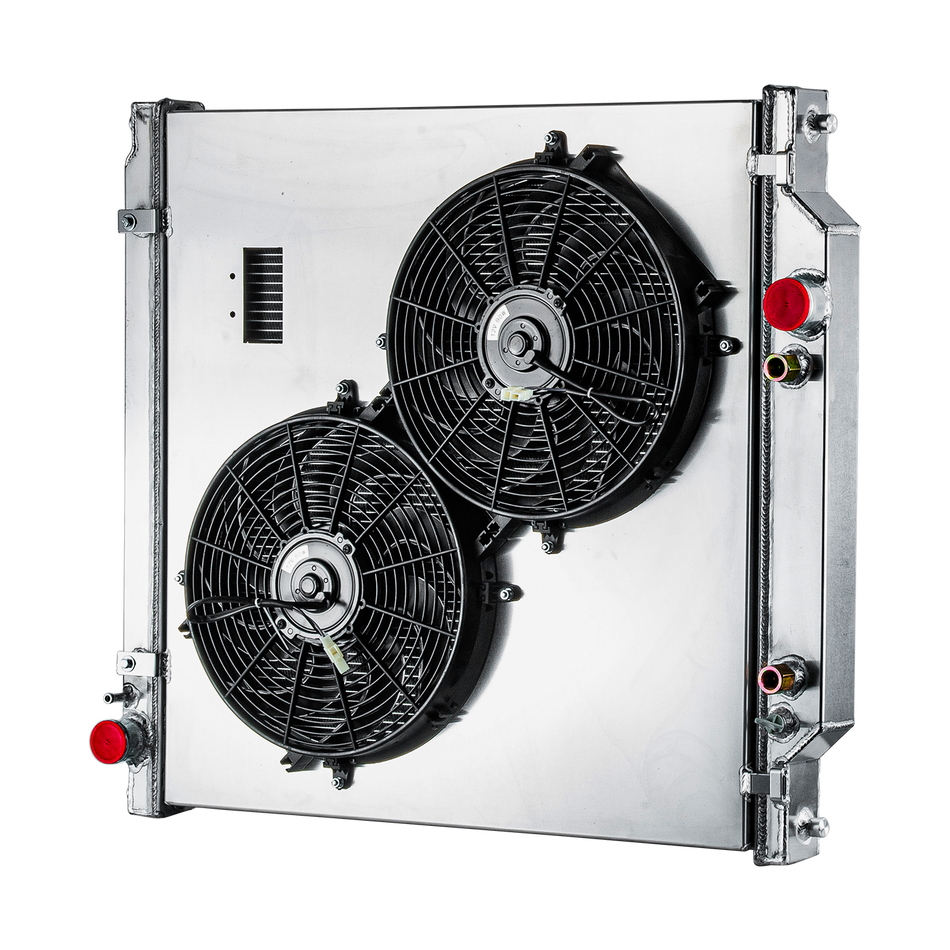 ASI Performance 2 Row Radiator Shroud Fan For 2003-2007 Ford F250 F350 F450 Super Duty 6.0L