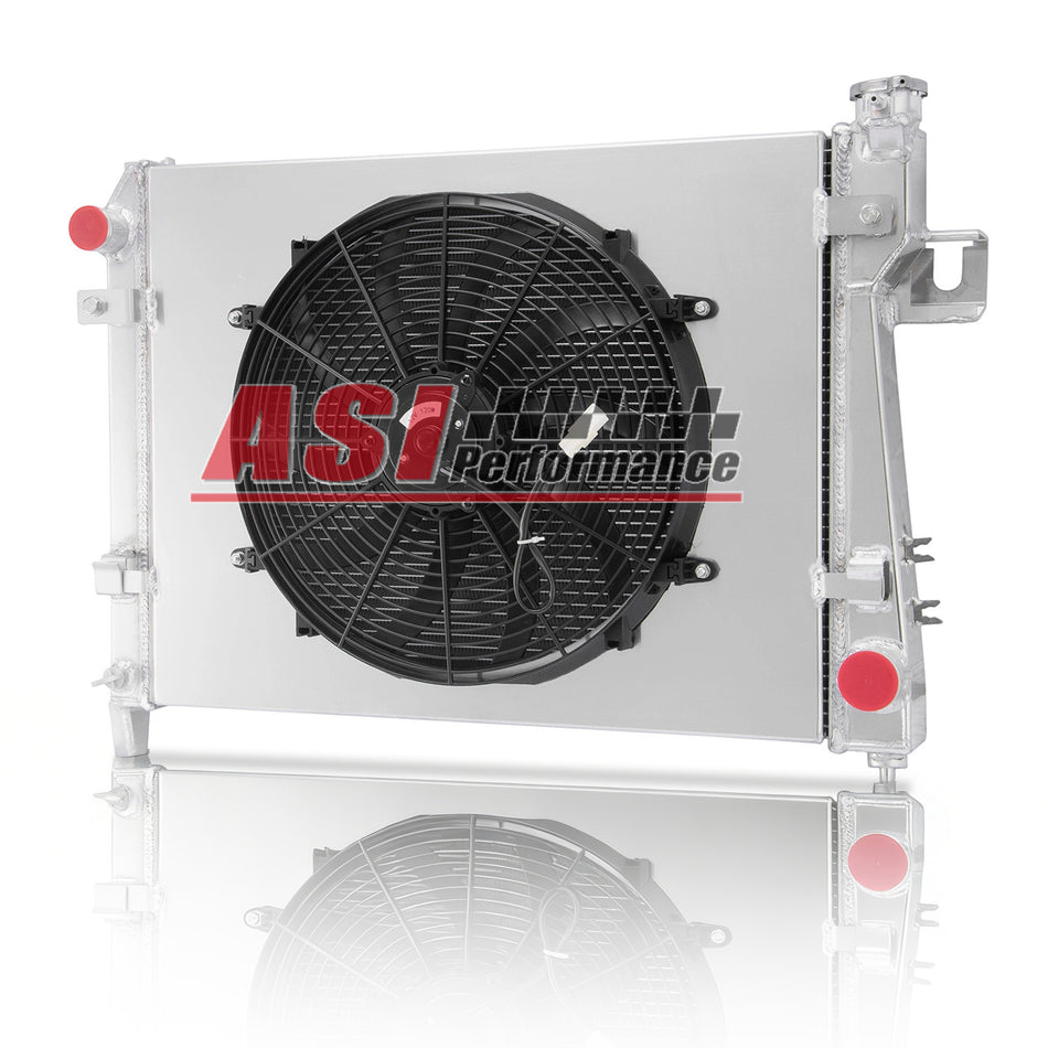 ASI Performance 2 Row Aluminum Radiator+Shroud Fan For 2004-2009 Dodge Ram 1500 2500 3500 PICKUP 5.7L V8 Engine