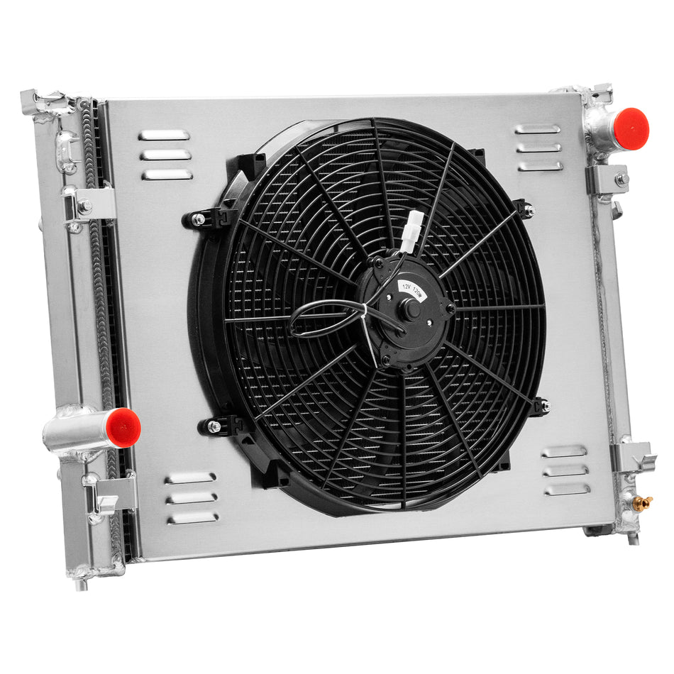 ASI Performance 2 Row Radiator+Shroud Fan Relay For 2005-09 Dodge Charger Magnum Chrysler 300