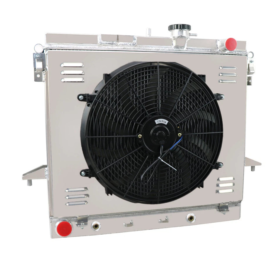 ASI Performance 2 Row Radiator Shroud Fan For 06-2012 Chevy Colorado GMC Canyon Hummer H3 H3T