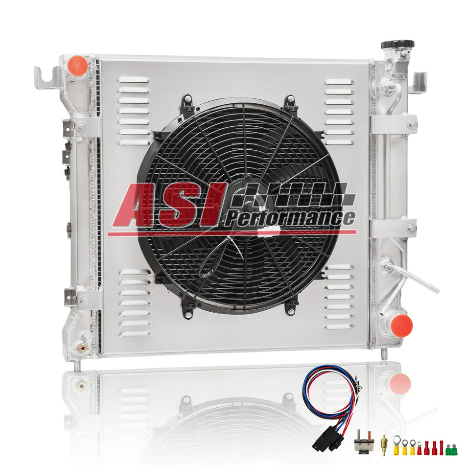 ASI Performance 2 Row Radiator Shroud Fan For 1998-2000 Dodge Durango 1997-1999 Dodge Dakota AT