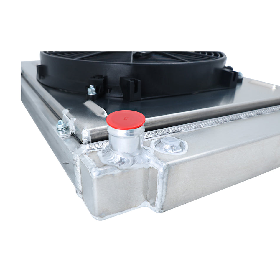 ASI Performance 3 Rows Radiator+Shroud Fan For 1984-1988 1986 Pontiac Fiero 2.5/2.8L L4 AT V6