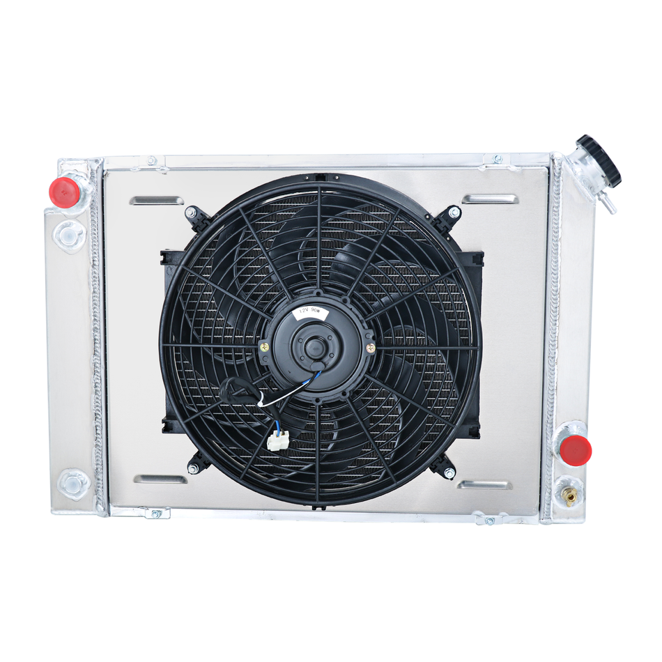 ASI Performance 4-Row Radiator Shroud Fan Relay Fit 1984-88 Pontiac Fiero 2.5L 2.8L L4 V6 Engine