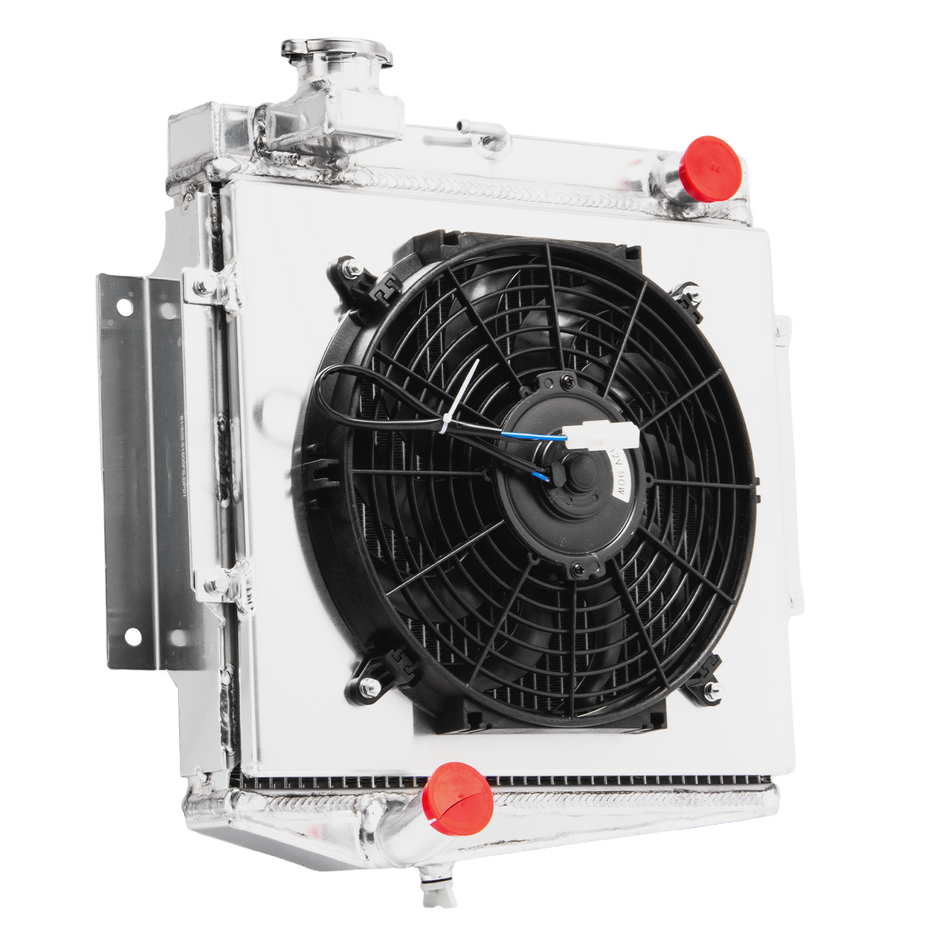 ASI Performance 3 Row Radiator+Shroud Fan For 1969 1970 Datsun 2000 Truck 2.0L l4 US STOCK