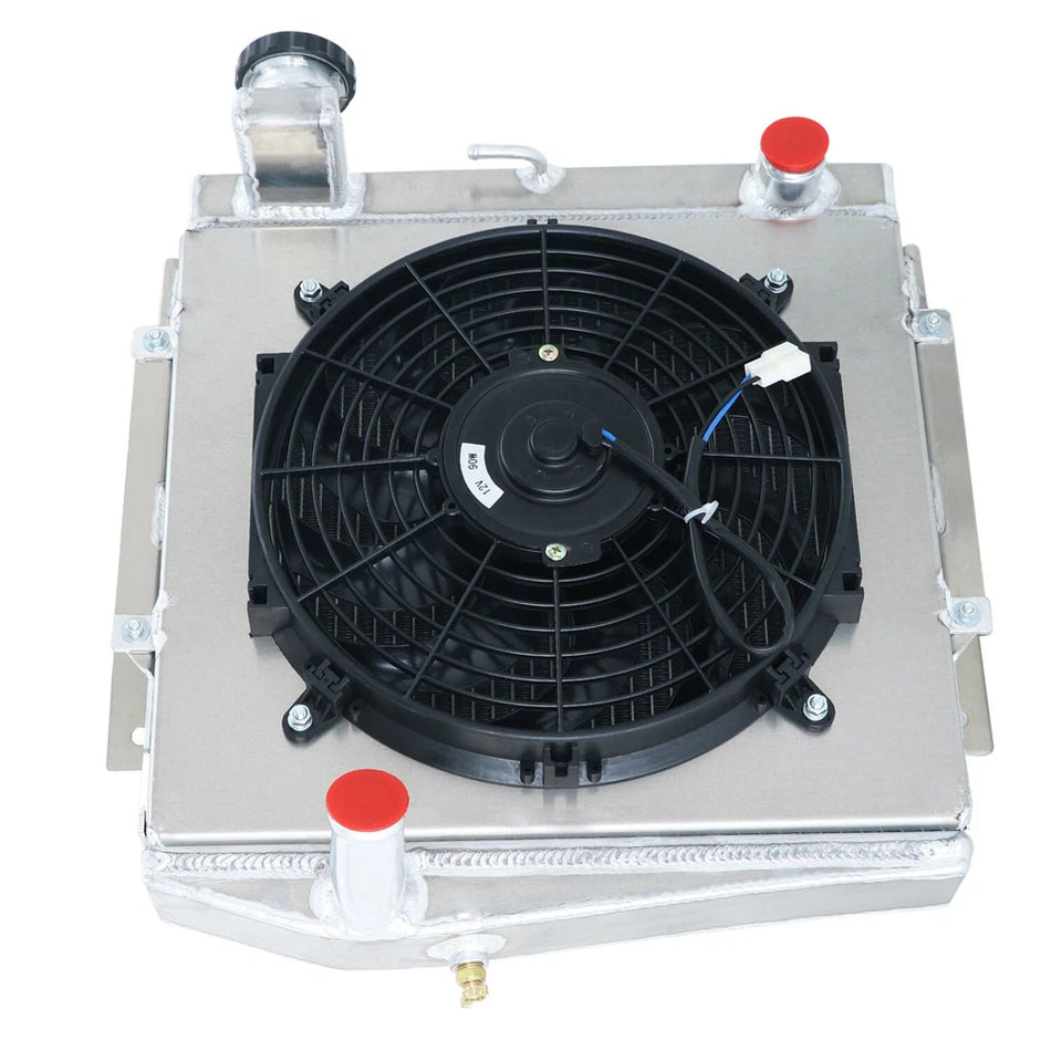 ASI Performance 4 Row Aluminum Radiator Shroud Fan Fit 1969-1970 Datsun 2000 Truck 2.0L l4 ASI