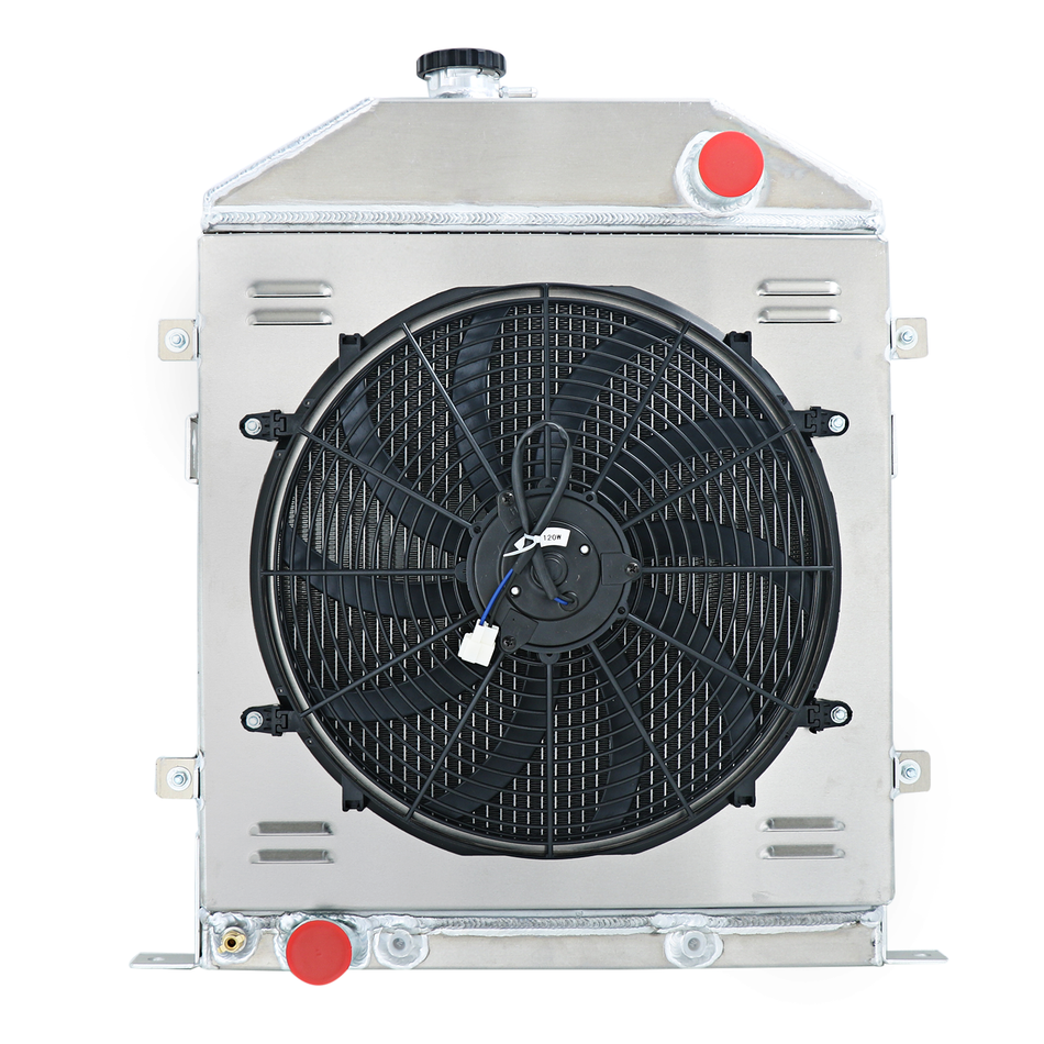 ASI Performance 3 Row Aluminum Radiator Shroud Fan For 1942-1948 1946 Ford Engine Configuration