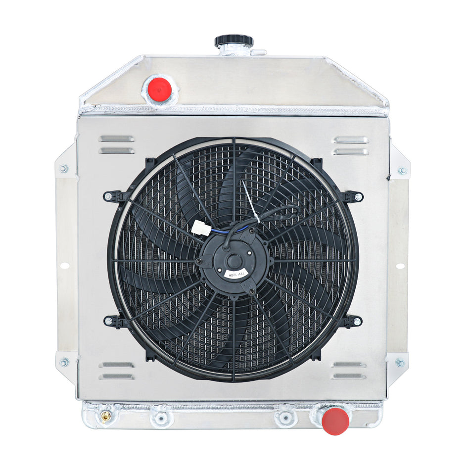 ASI Performance 4 Rows Radiator Shroud+16" Fan For 1949-1953 Ford Country Squire Sedan Ford V8