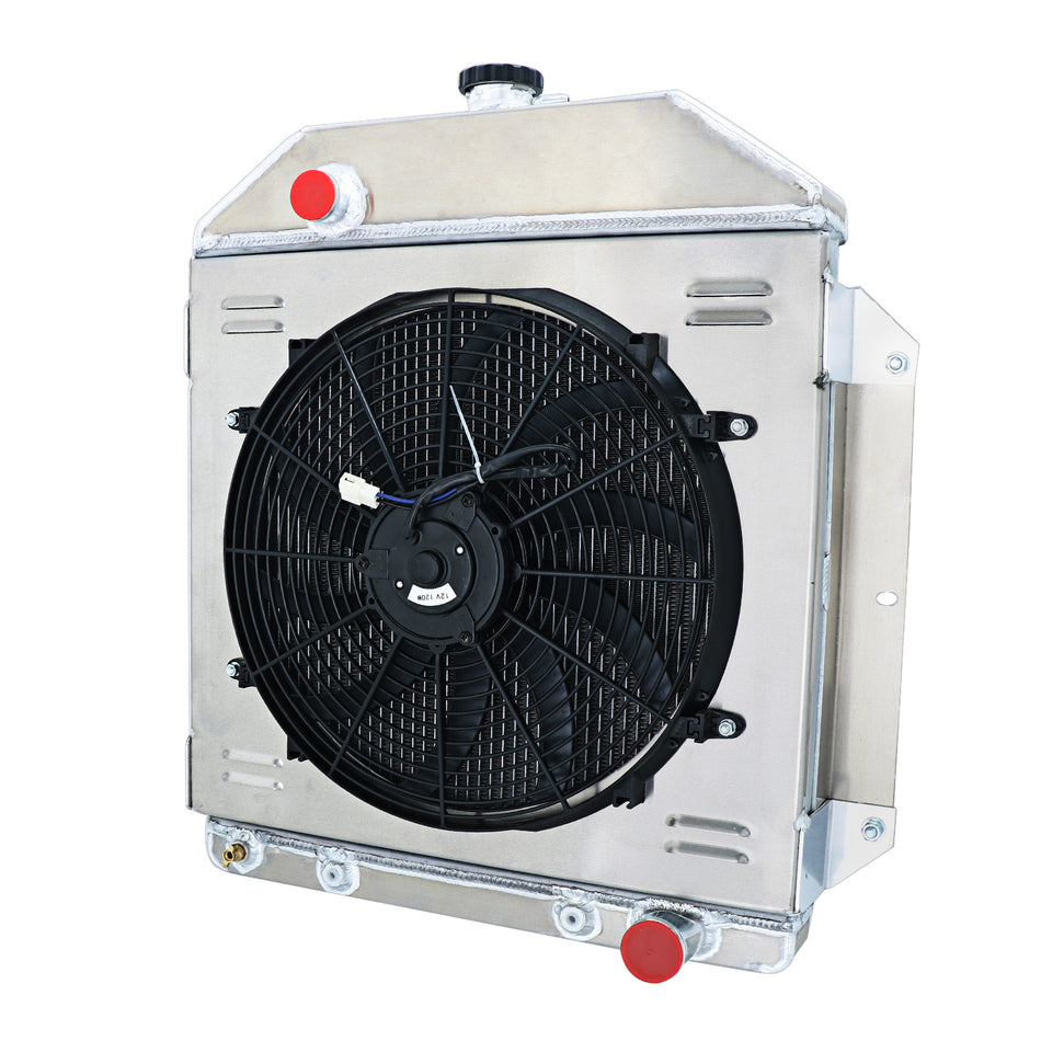 ASI Performance 4 Rows Radiator Shroud+16" Fan For 1949-1953 Ford Country Squire Sedan Ford V8