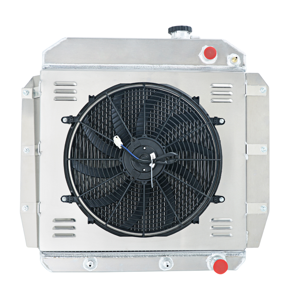 ASI Performance 4 Row RADIATOR+SHROUD FAN Fit 1955-1959 CHEVROLET TRUCK PICKUP ENGINE LS SWAP
