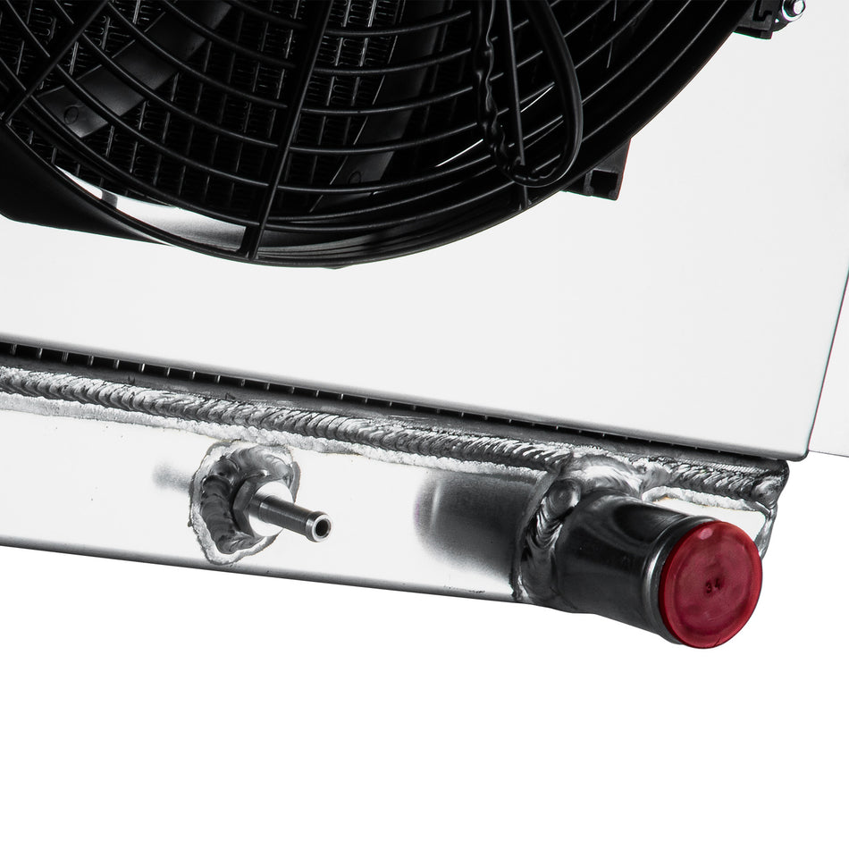 ASI Performance 4 Row Aluminum Radiator Shroud Fan For Chevy Truck Pickup 3.8L 5.3L V8 1955-1959