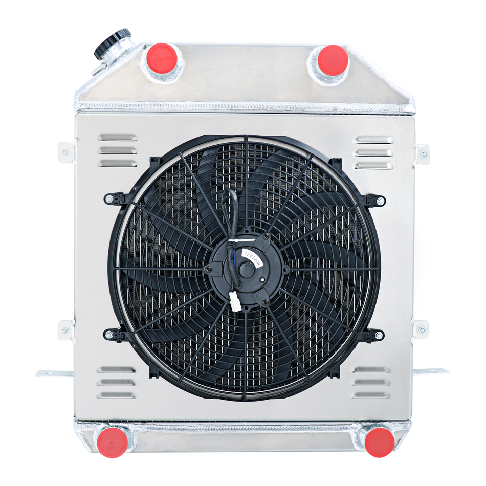 ASI Performance 3 Row Radiator Shroud Fan For 1939-1941 Ford Deluxe Pickup Truck Flathead V8