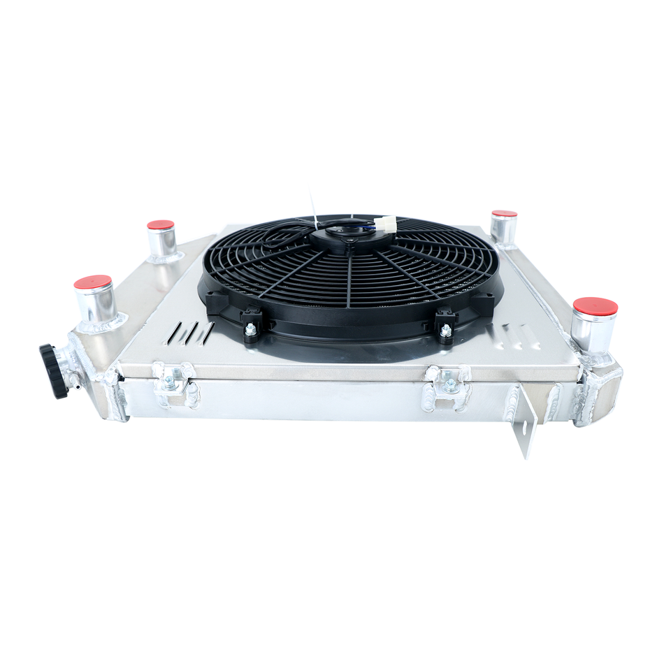 ASI Performance 3 Row Radiator Shroud Fan For 1939-1941 Ford Deluxe Pickup Truck Flathead V8