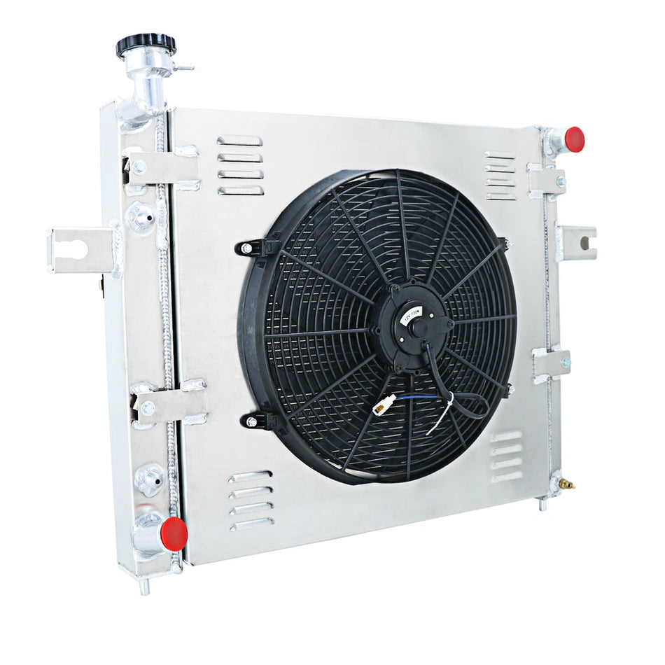 ASI Performance 4Row Aluminium Radiator+Shroud+Fan Fit 1999-2004 Jeep Grand Cherokee L6 4.0L