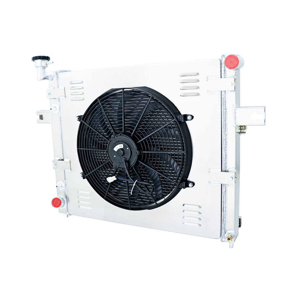 ASI Performance 4Row Aluminium Radiator+Shroud+Fan Fit 1999-2004 Jeep Grand Cherokee L6 4.0L