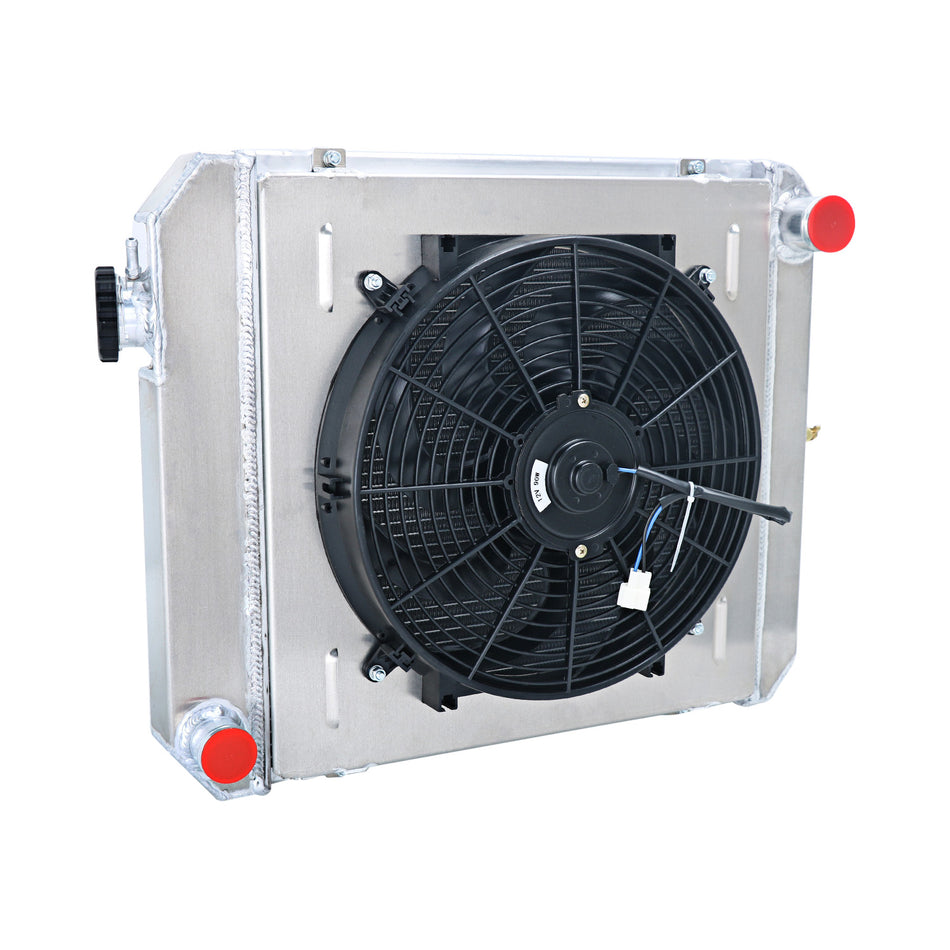 ASI Performance 3ROWS Radiator Shroud Fan for 1960-1966 Chevy C10 C20/C30 K10/ K20 Suburban L6