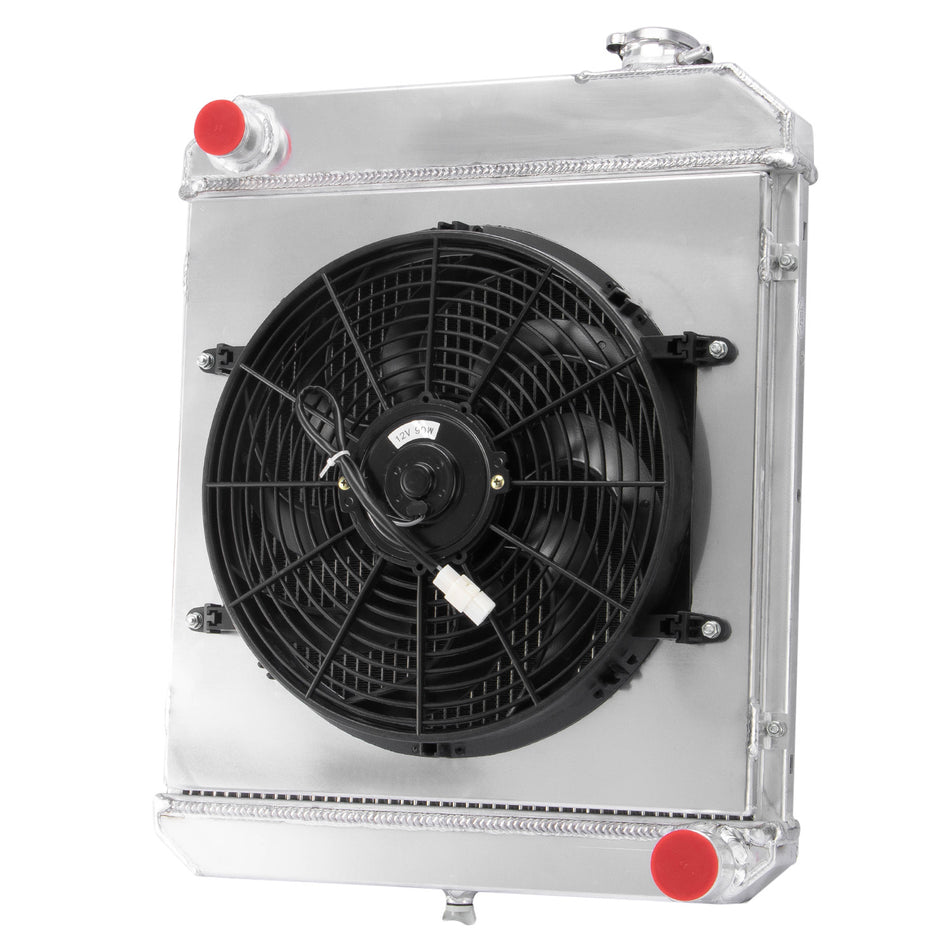 ASI Performance 3 Row Radiator+Shroud Fan For 1960-1966 Chevy C10 C20 C30 K10 K20 Suburban L6