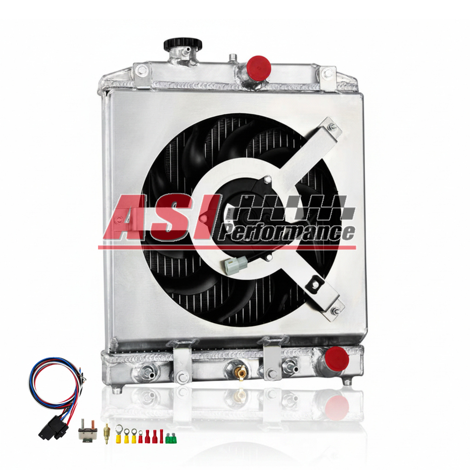 ASI Performance 2 Rows Radiator SHROUD FAN RELAY Fit Honda Civic EK EG 92-00 CRX DEL SOL1993-97