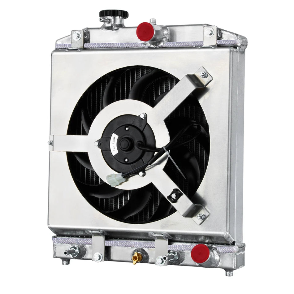 ASI Performance 3 Row Radiator+Shroud Fan For 92-2000 93 Honda Civic EK EG DB D15 D16 DEL SOL AT