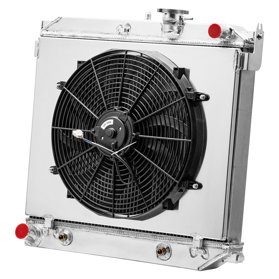 ASI Performance 4Row Radiator Shroud Fan Fit 04-2012 GMC Canyon Chevy Colorado Isuzu i-290 AT
