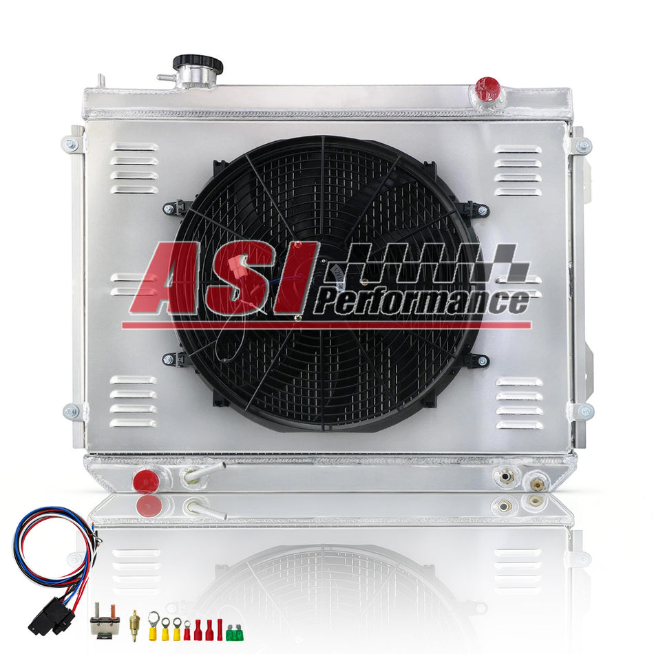 ASI Performance 4 Rows Radiator+Shroud Fan For 1995-2004 Toyota Tacoma 2.4L 2.7L L4 3.4L V6