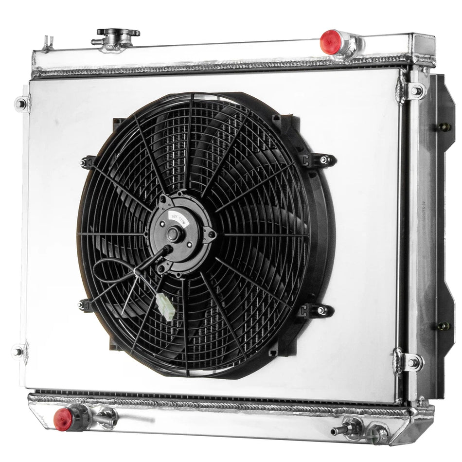ASI Performance 4 Row Aluminum Radiator Shroud Fan For 1995-04 Toyota Tacoma 2.4L l4 3.4L V6 AT