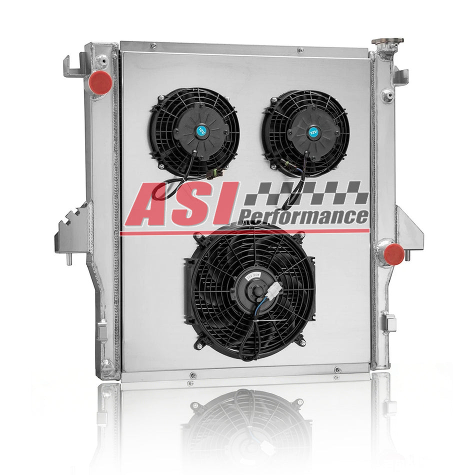 ASI Performance 4-Row Radiator Shroud+Fan For 02-03 Ram 2500 8.0L V10;04-06 Dodge Ram 1500 8.3L.