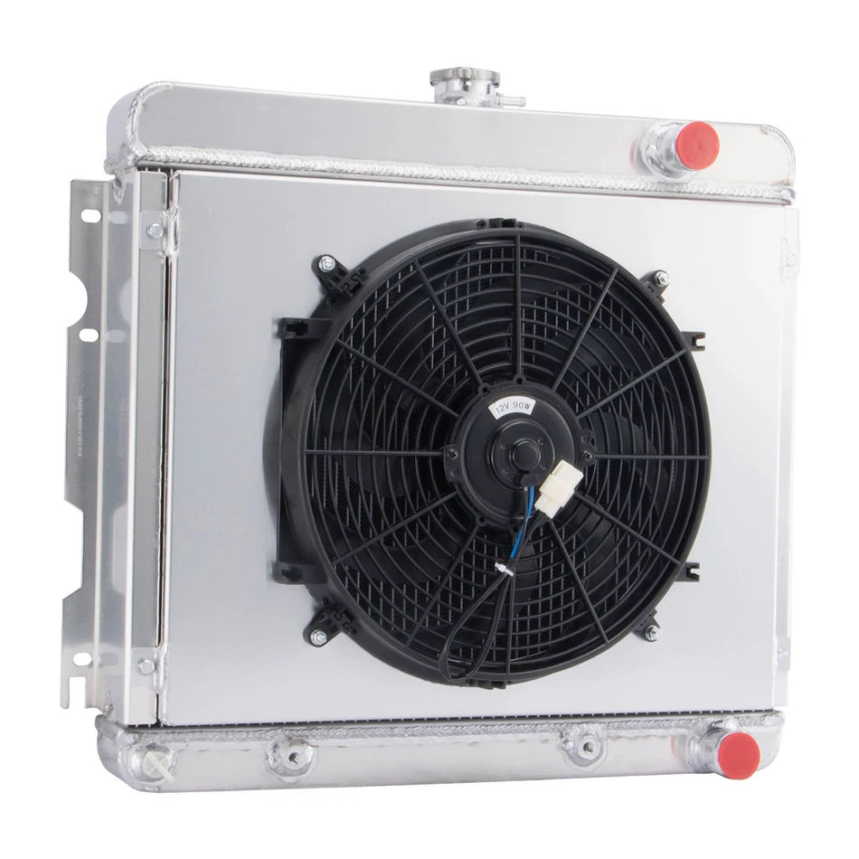 ASI Performance 3 Row Aluminum Radiator Shroud Fan For 1968-1973 1970 Dodge Dart Plymouth Duster