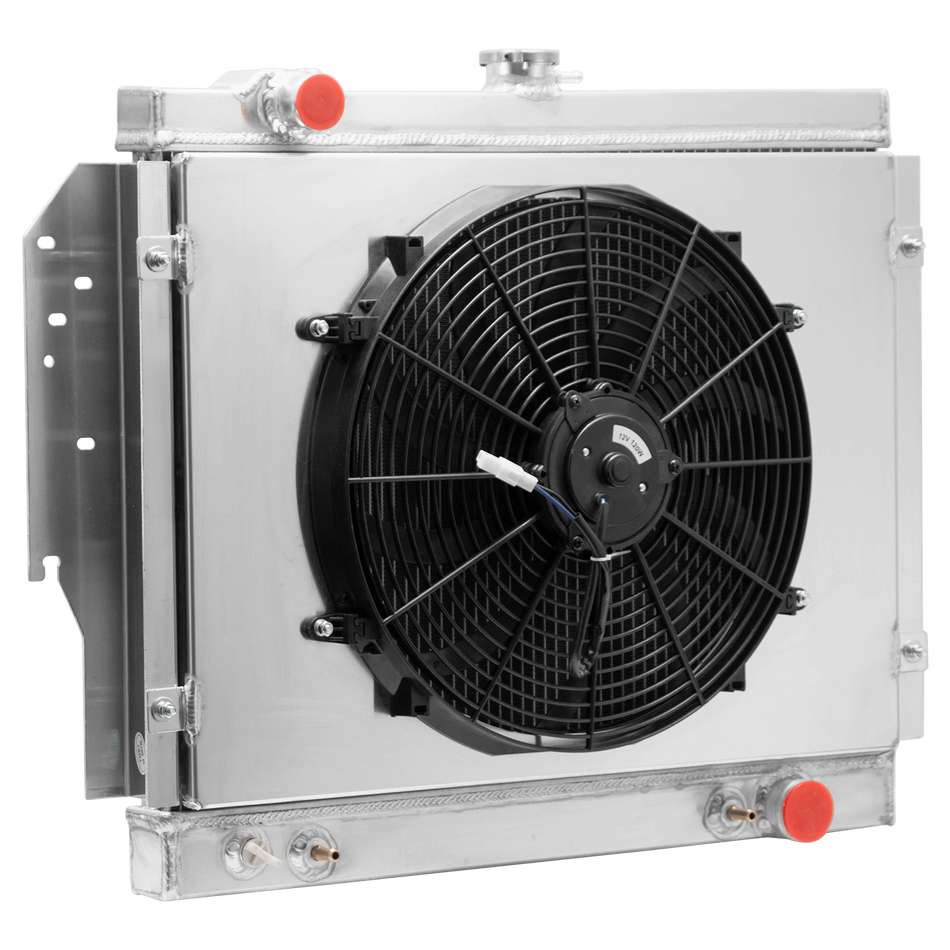 ASI Performance 2 Row Radiator&Shroud Fan For 1979-1993 91 Dodge D/W 150 200 300 350 Pickup 5.9L