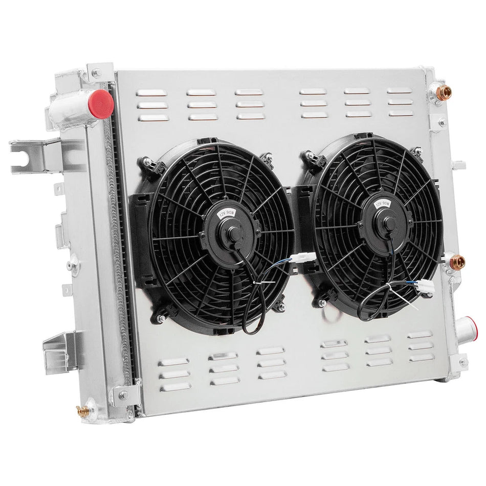 ASI Performance 2-ROW Radiator+Shroud Fan+Relay FIT 2013-18 16 Ram 2500 3500 4500 5500 AT 13490