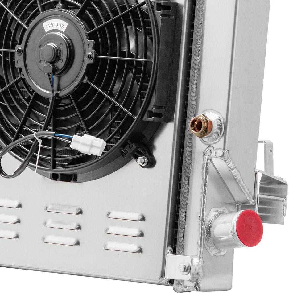 ASI Performance 2-ROW Radiator+Shroud Fan+Relay FIT 2013-18 16 Ram 2500 3500 4500 5500 AT 13490