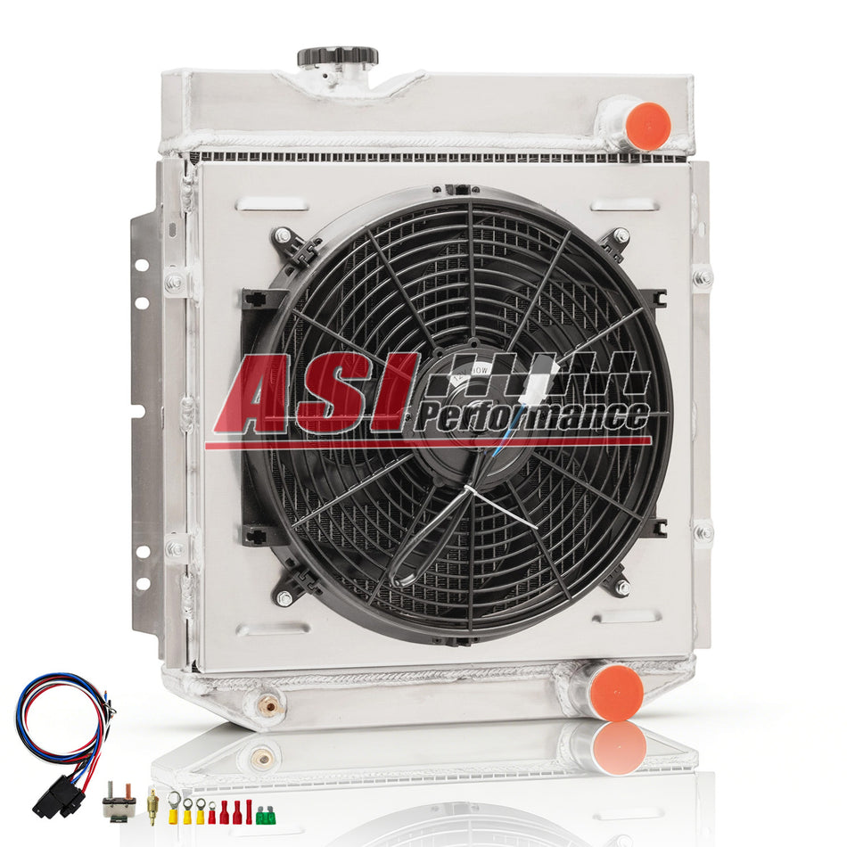 ASI Performance 4 Row Radiator Shroud Fan For 65-1966 Ford Mustang 1960-1965 Falcon Ranchero MT