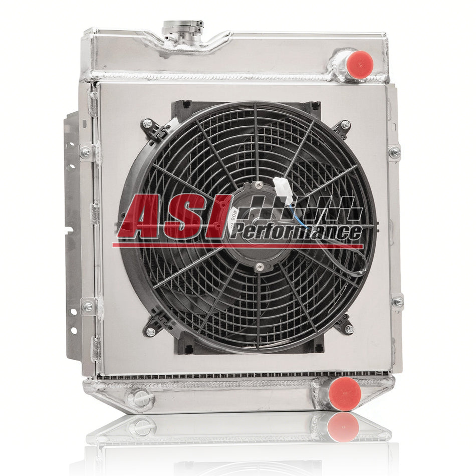 ASI Performance 4-Row Radiator Shroud Fan Fit 1965-66 Ford Mustang/ 1960-65 Falcon Ranchero MT