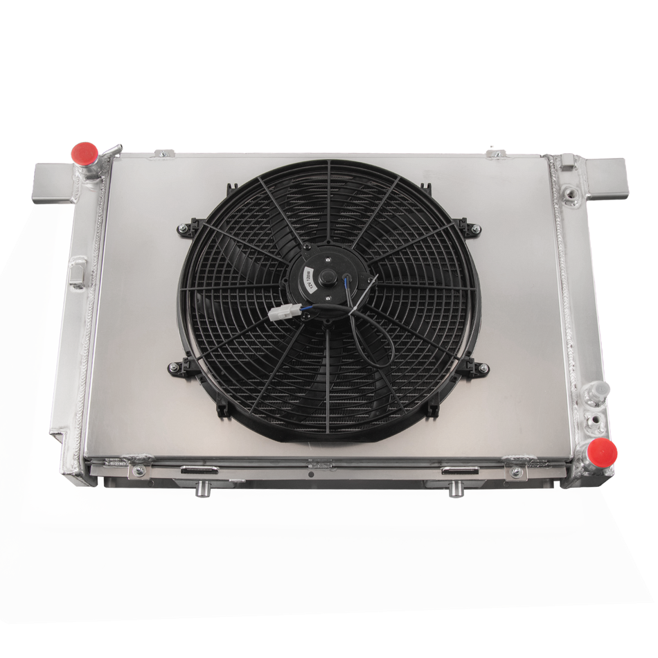 ASI Performance 4Row Radiator+Shroud Fan For 1994-2002 Mercedes-Benz SL500 1990-93 500SL 5.0L V8