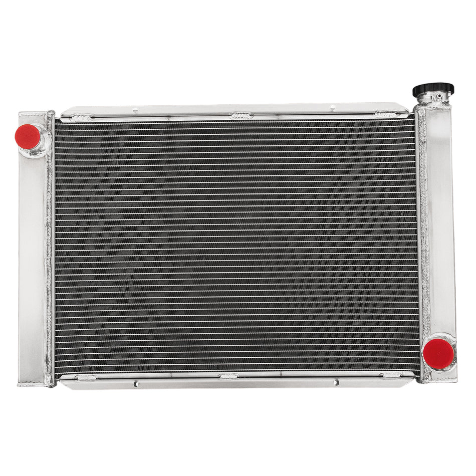 ASI Performance Universal Overall Size 28" X 19" 2Row Aluminum Radiator FOR Chevy GM SBC BBC