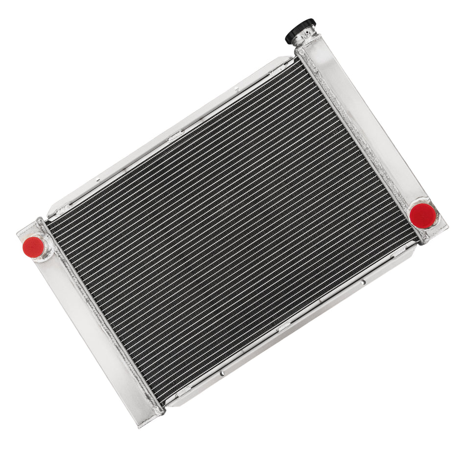 ASI Performance Universal Overall Size 28" X 19" 2Row Aluminum Radiator FOR Chevy GM SBC BBC