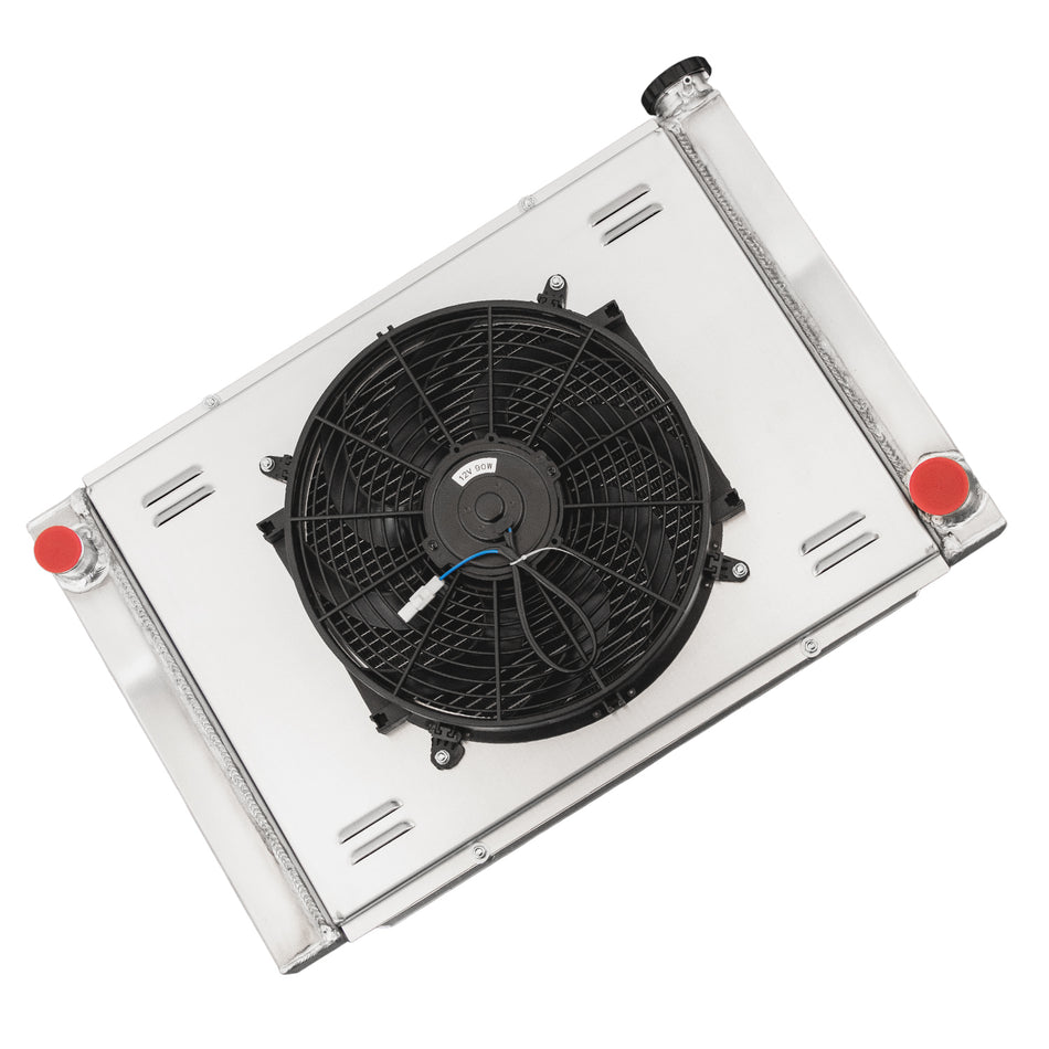 ASI Performance Universal Overall Size 28" X 19" 3-Row Radiator Shroud Fan For Chevy GM SBC BBC