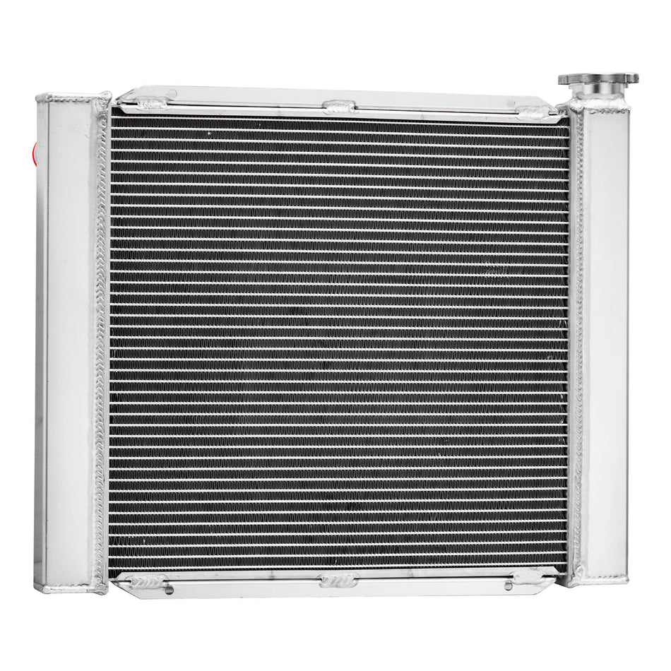 ASI Performance 2 Rows Aluminum Radiator For Chevy SBC 350 Crossflow Style Double Pass 22" X 19"