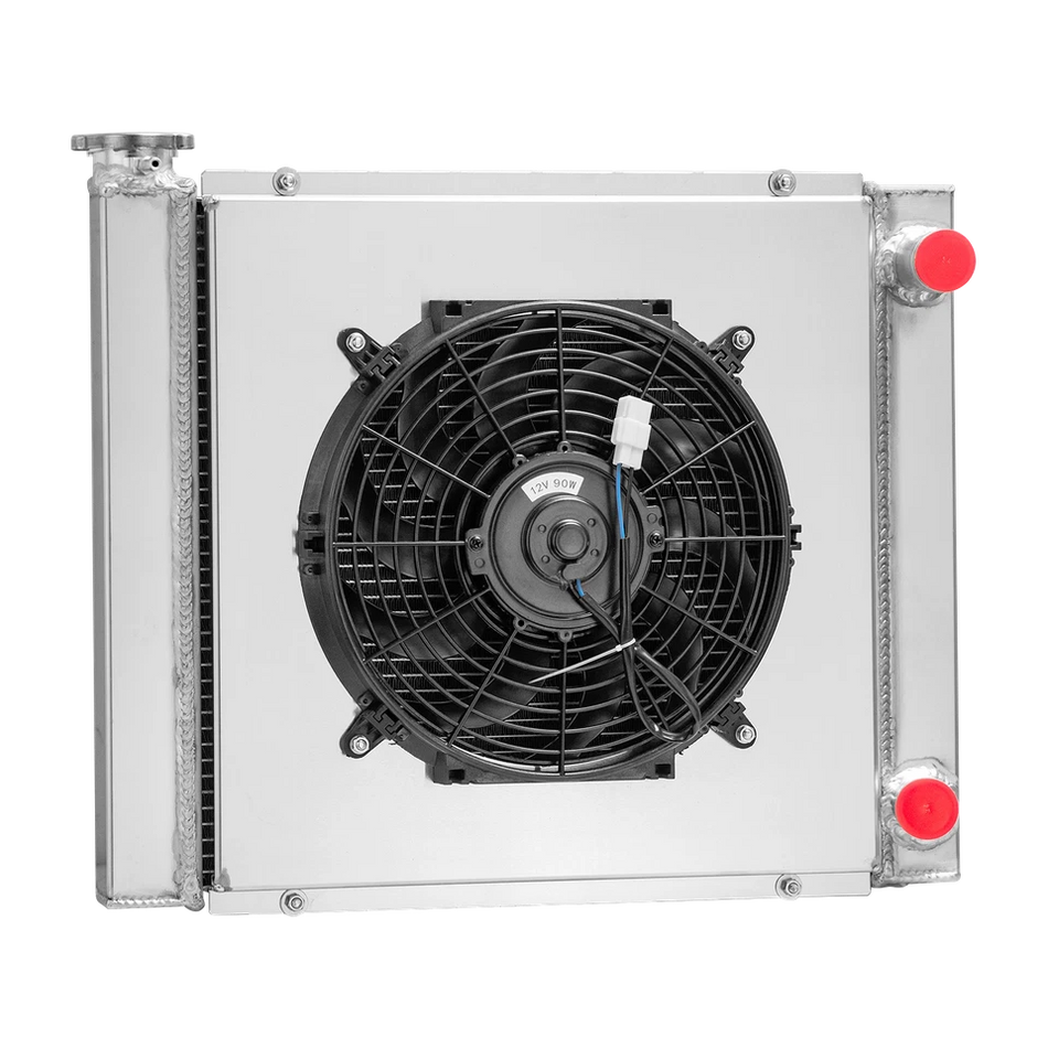 ASI Performance 22"X19" Universal 3 Row Aluminum Radiator Shroud Fan for Chevy SBC 350 Crossflow