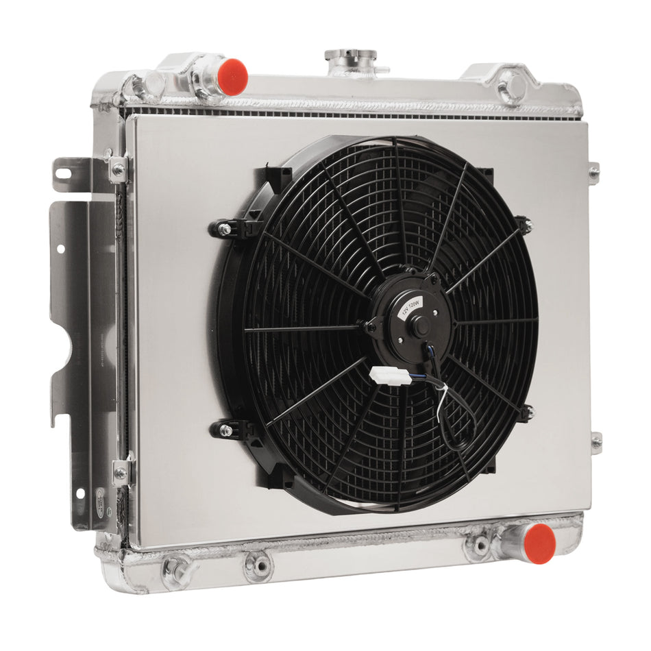 ASI Performance 3-Row Radiator+Shroud Fan for Dodge Dart Plymouth Chrysler Duster Valiant 73-79